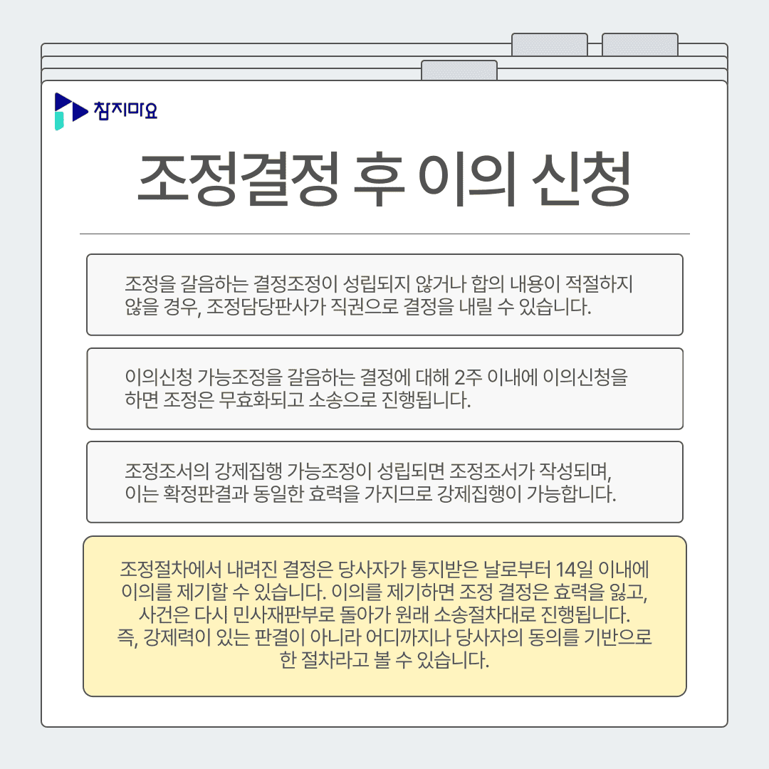 조정 이의신청