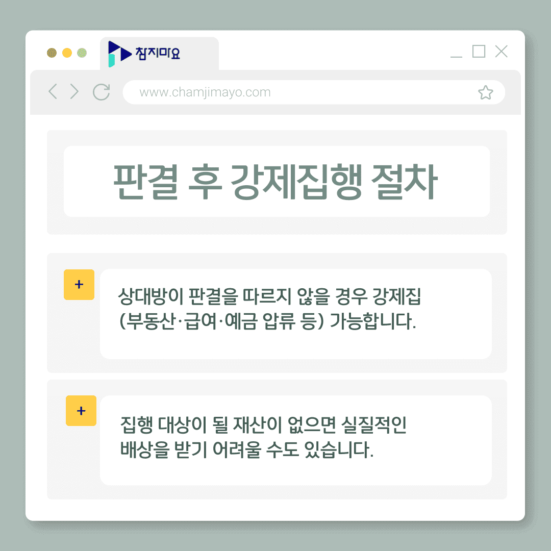 판결후 강제집행 절차