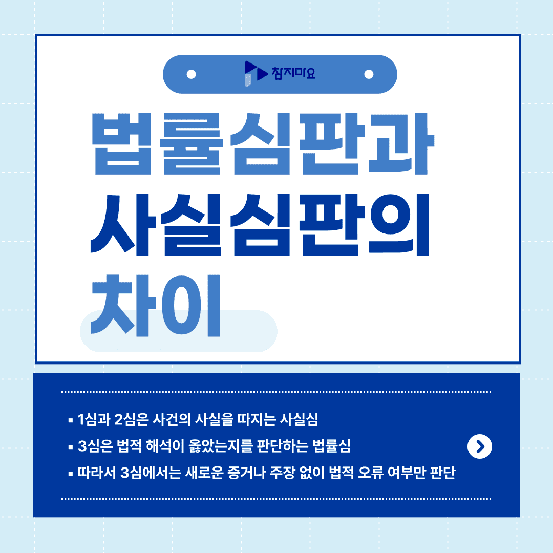 법률심판 사실심판 차이