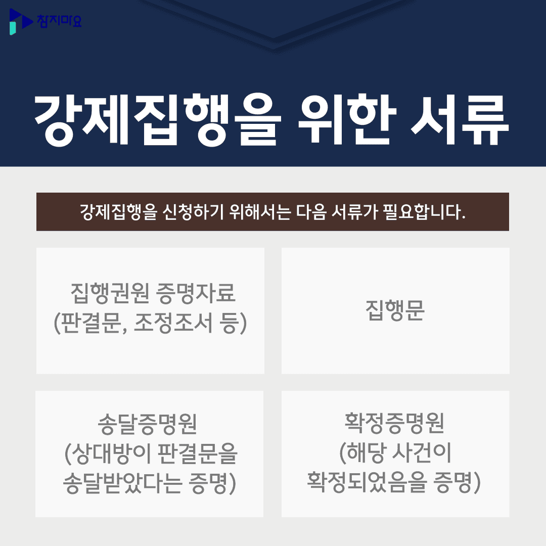 강제집행 서류