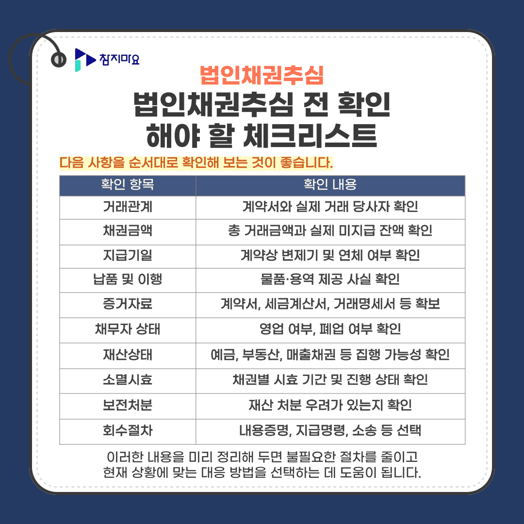 법인채권추심