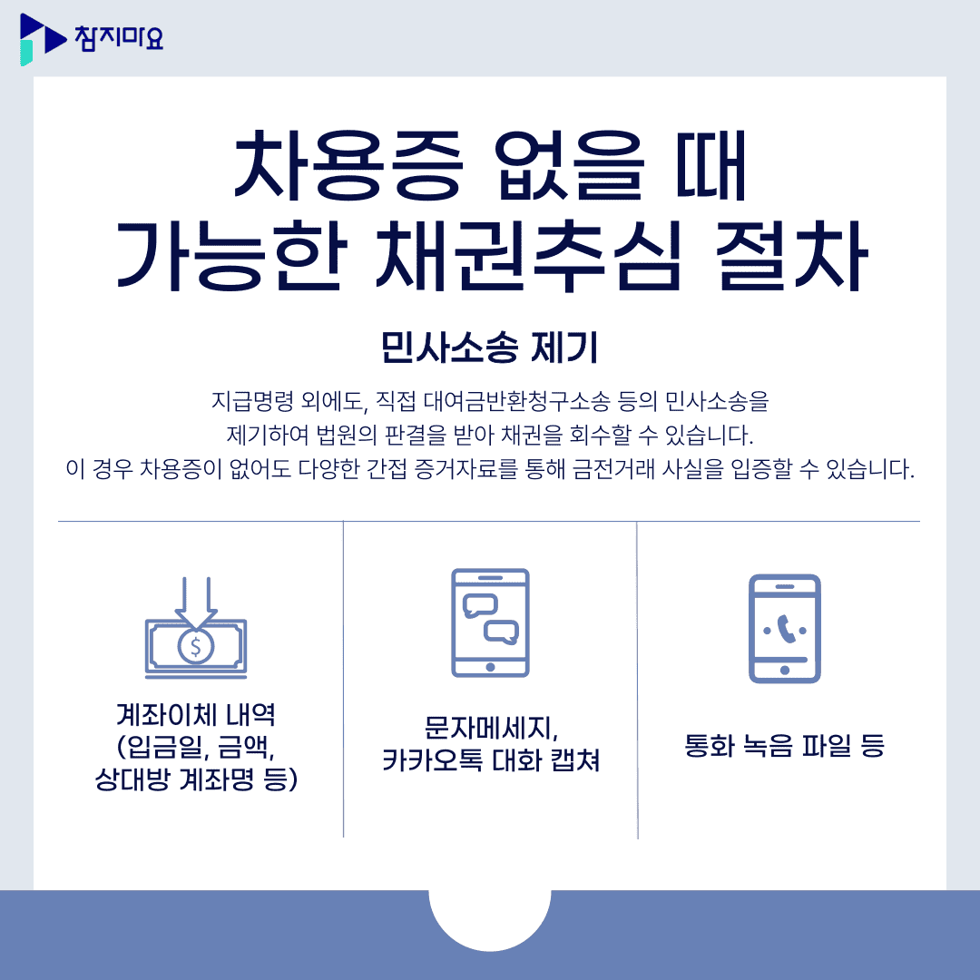 차용증없을때 민사소송