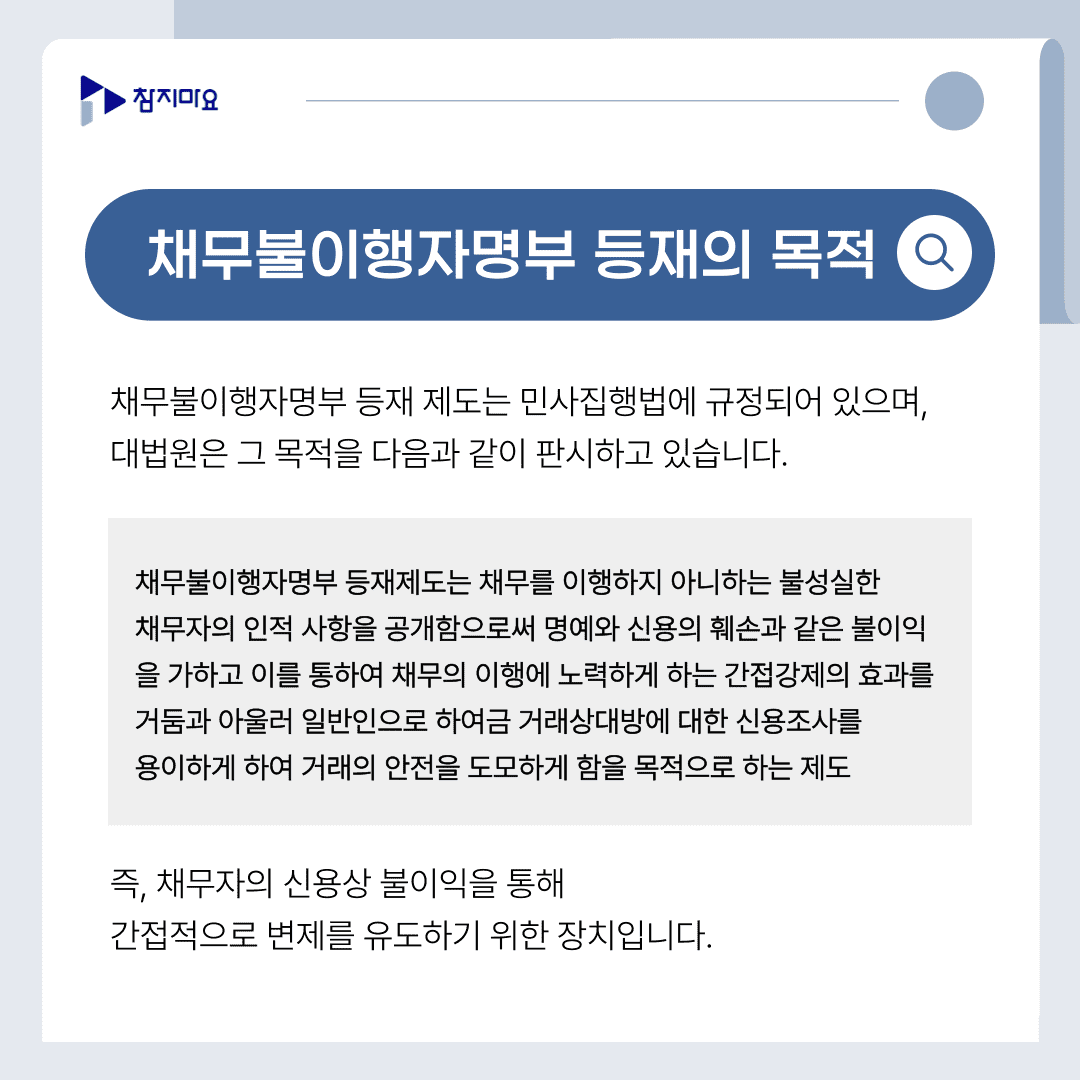 등재 목적