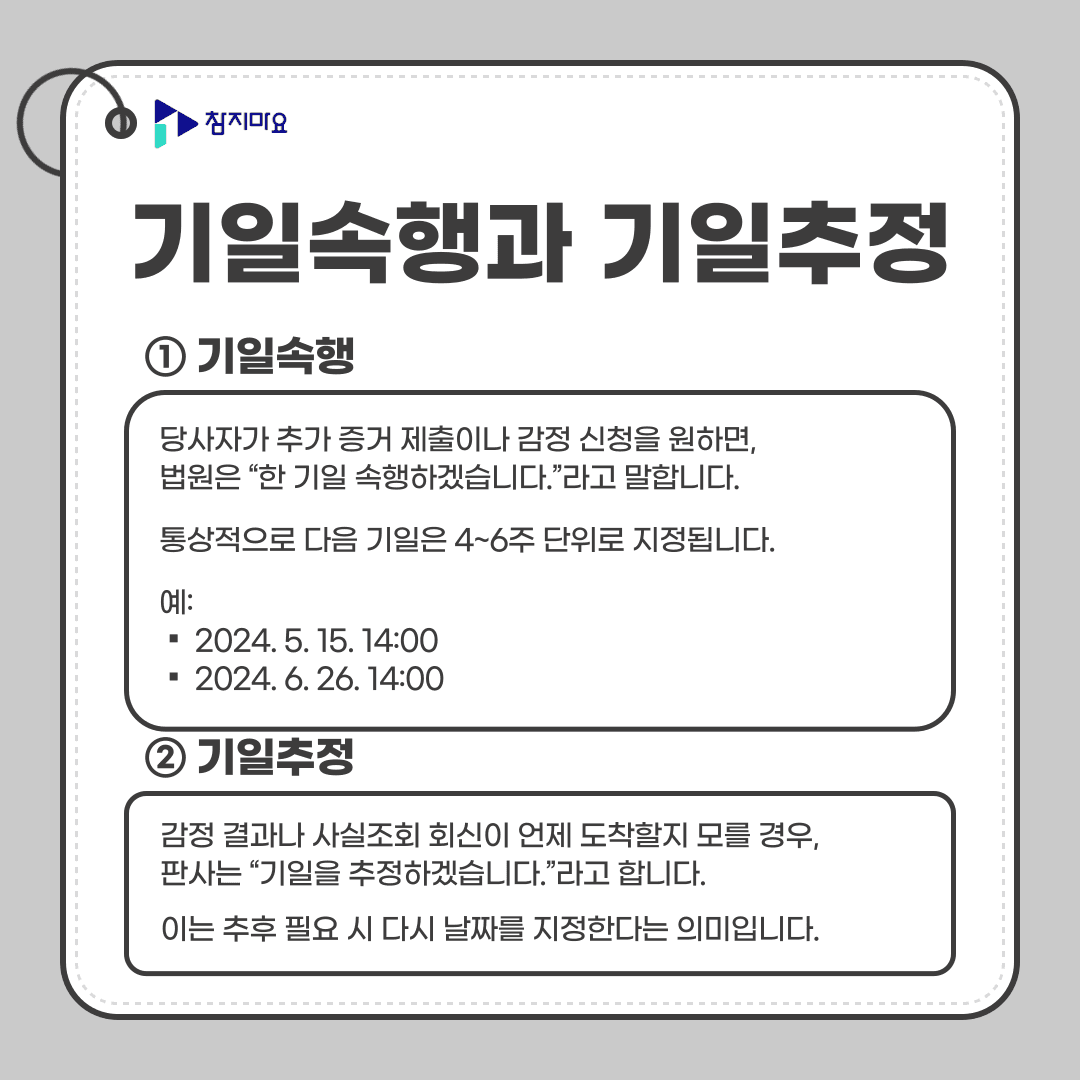 속행과 추정