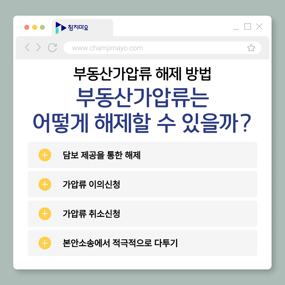 부동산가압류 해제
