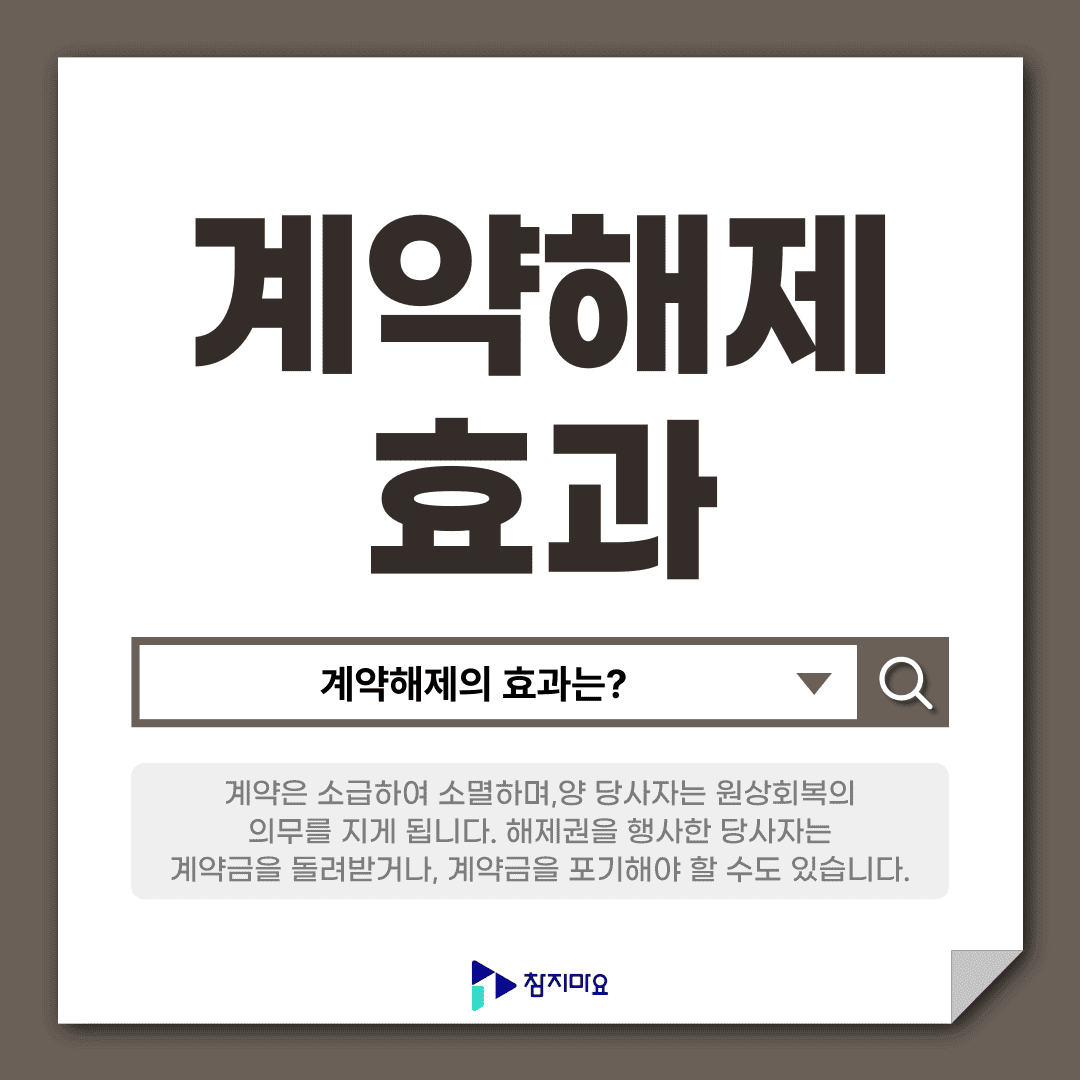 계약해제 효과