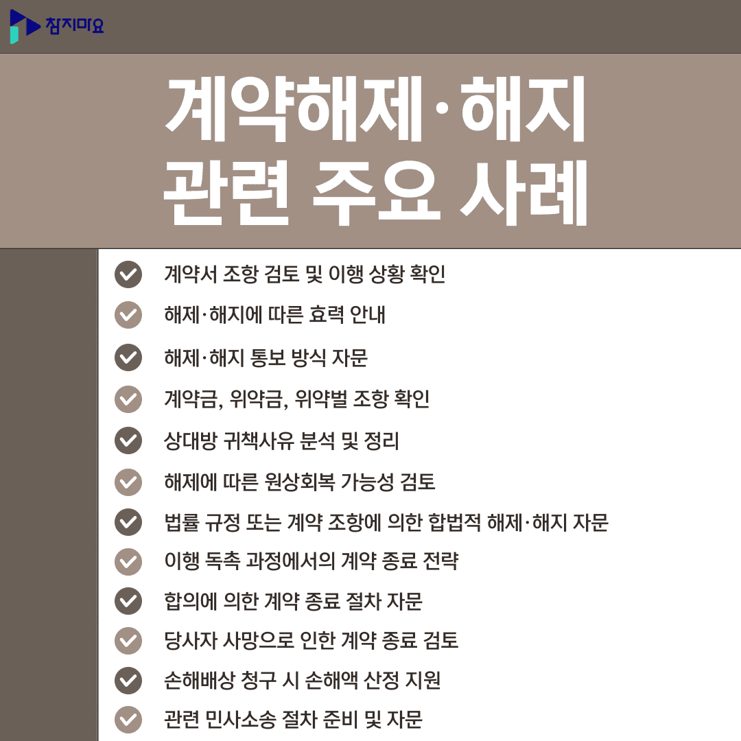 계약해제 해지 사례