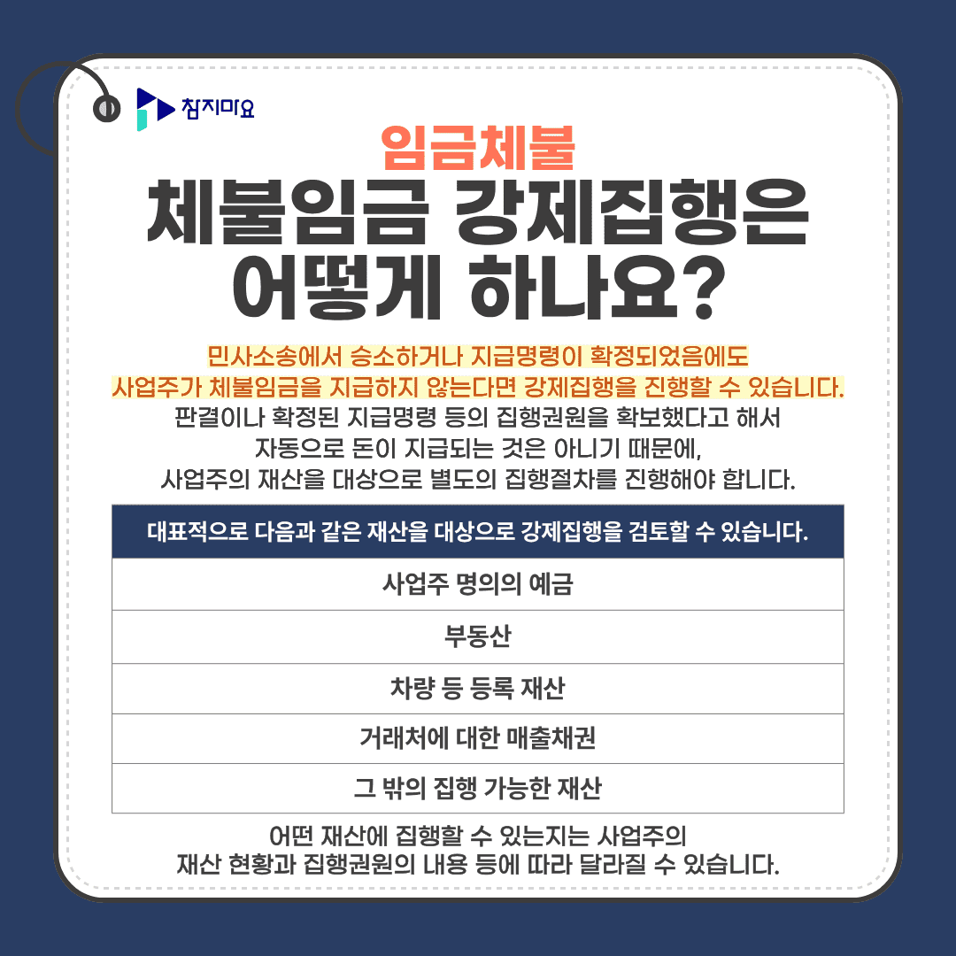 임금체불강제집행