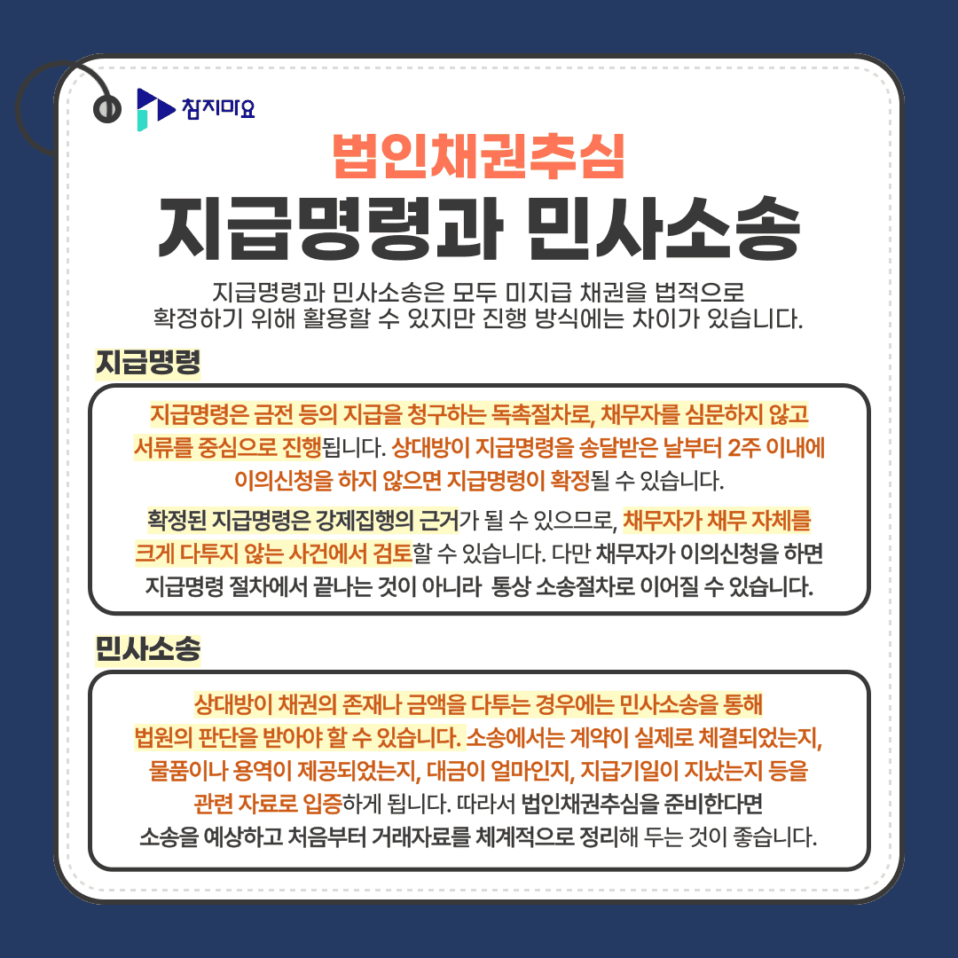 법인채권소송